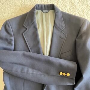 Vintage Cricketeer Blazer 38R Navy Gold Buttons Made in USA Preppy Classic